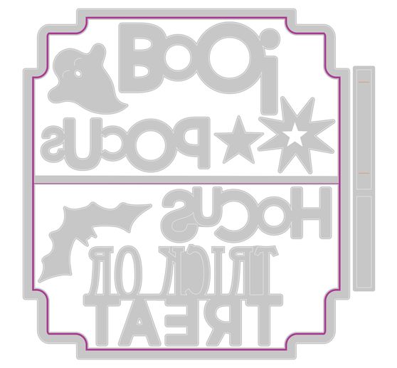 Gabarit d'estampe Sizzix Thinlits « Halloween toppers » 