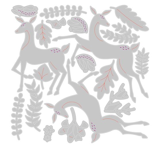Gabarit d’estampe Sizzix Thinlits « Christmas Deer »
