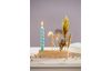 Support en bois pour fleurs séchées et bougies chandelles, 20 x 4 x 4 cm