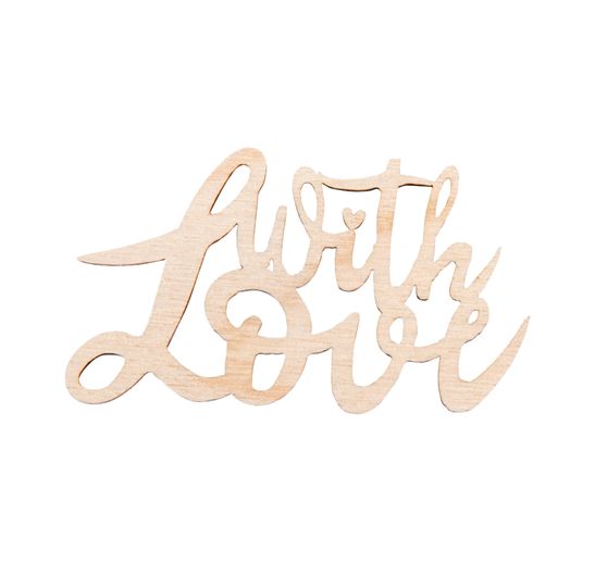 Wooden lettering Mini "With Love"