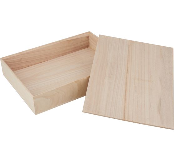 Boîte en bois à couvercle amovible VBS