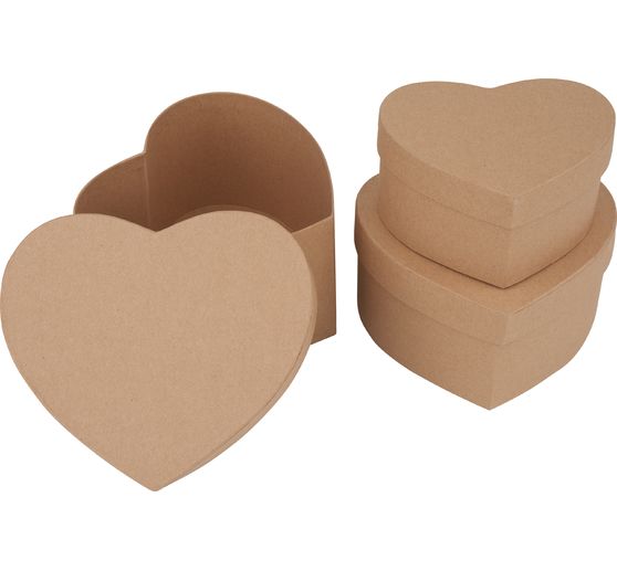 VBS Cardboard boxes "Heart", set of 3
