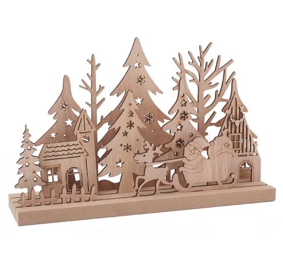 VBS wooden stick motif "Winter forest with Santa"