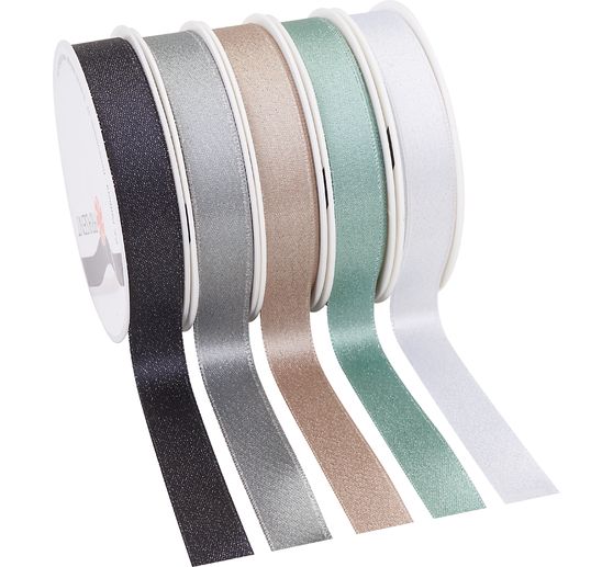 Satin ribbon "Glitter dark"