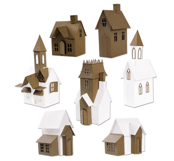 Set de gabarits d'estampe Sizzix Thinlits « Village Collection by Tim Holtz »