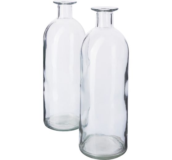 VBS Glass vases "Bottle", 2 pieces