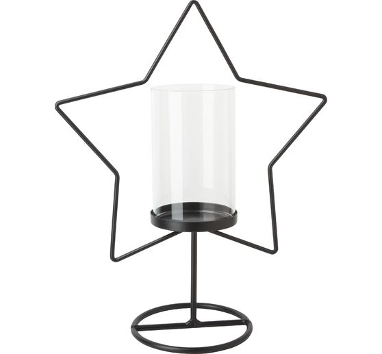 VBS Metal star with candle wind light