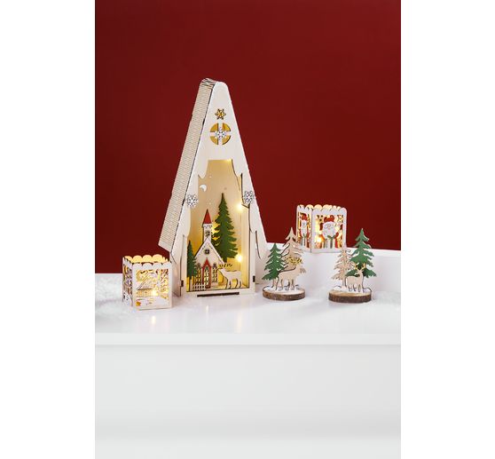VBS Holz-Teelichthalter "Weihnachtszauber"