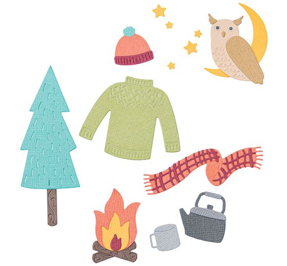 Gabarit d’estampe Sizzix Thinlits « Cozy Woodland » 