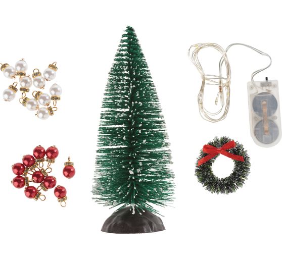 Secret Santa set "Lighted Christmas tree & fir wreath"