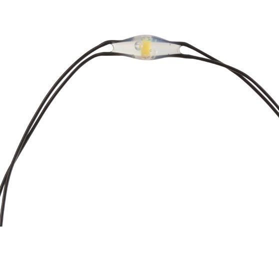 Micro LED Lichterkette, mit Timer, schwarzer Draht, 20 LEDs VBS Hobby