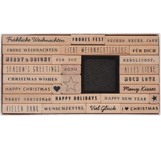 Set de tampons XL « Chers vœux de Noël »