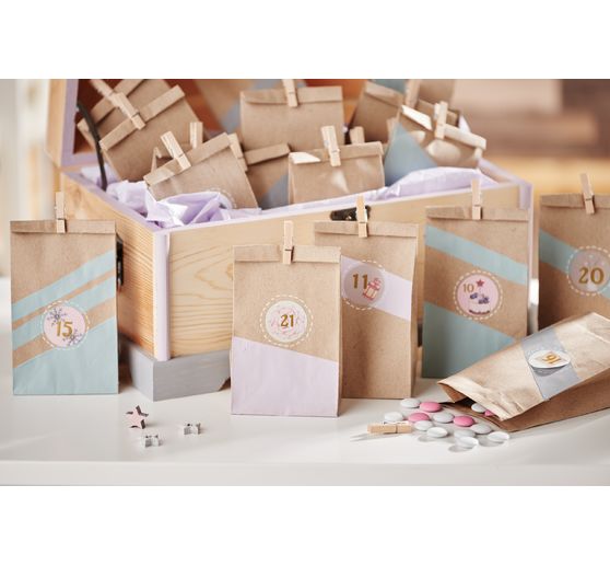 Set calendrier de l'Avent VBS « Pastel » 