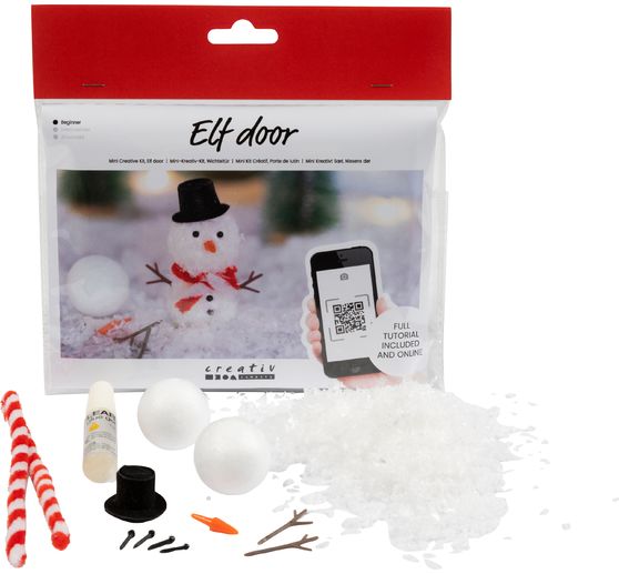 Mini-kit créatif porte de lutin « Bonhomme de neige » 