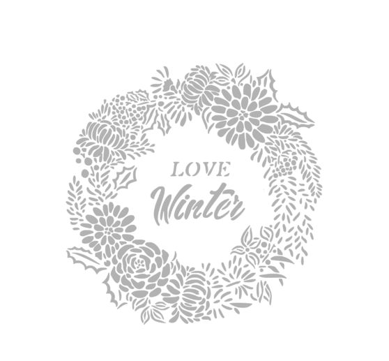 Pochoir « Love Winter » 