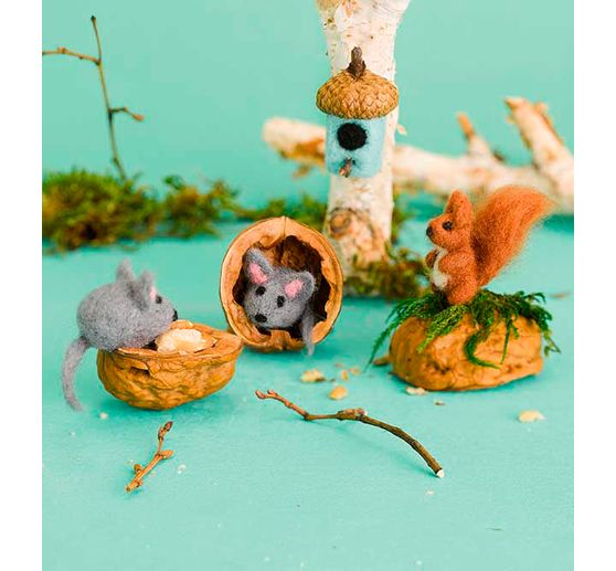 Livre « Filz-Minis mit Naturmaterial (kreativ.kompakt) » 