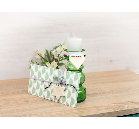 Creative set "Salt dough pendant heart & star"