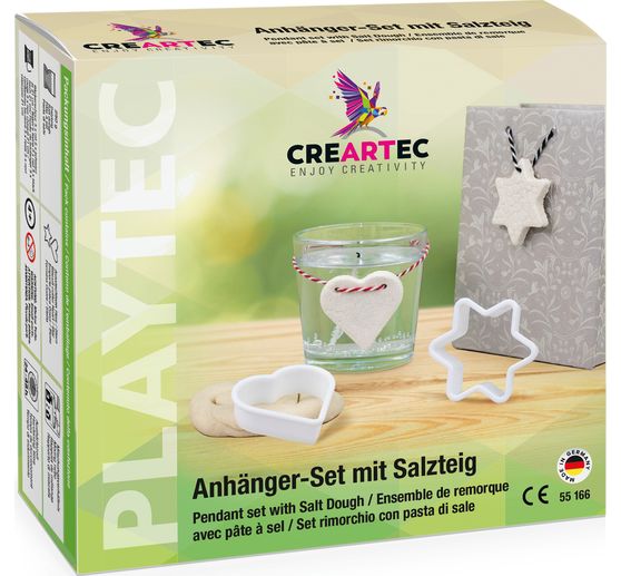 Kit créatif « Pâte à sel décorations à suspendre cœur & étoile »