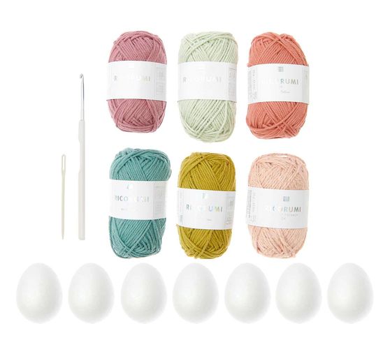 Kit de crochet Rico Design Ricorumi « Œufs de Pâques Earthy »