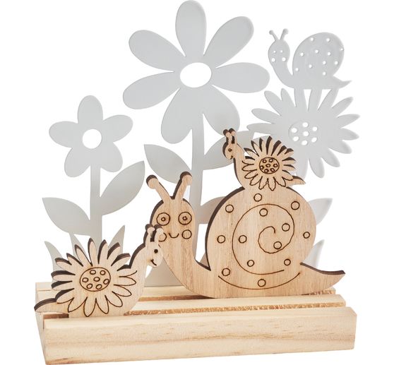 VBS Wooden building kit with metal flowers "Snails"