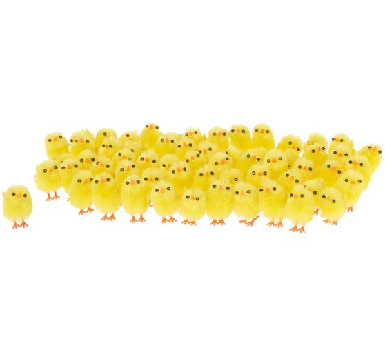 VBS Chenille chicks "Height 3 cm", 60 pieces