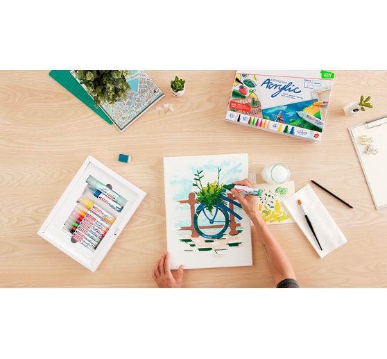 Marqueurs acrylique edding « Permanent Acrylic – Basic », set de 12