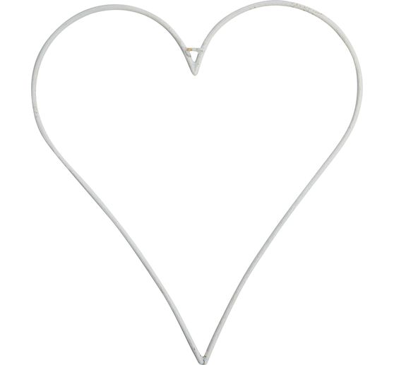 Metal ring "Heart", White