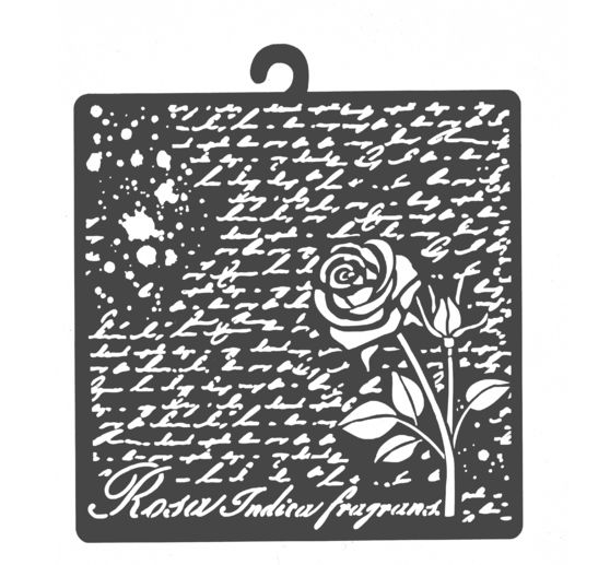 Stencil "Roses greeting"