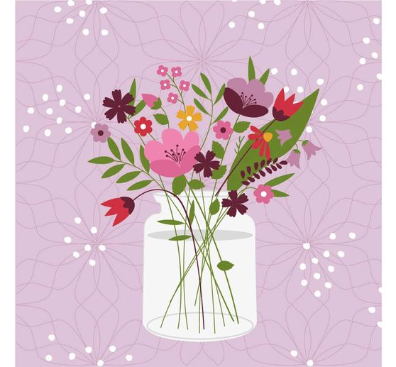 Serviette « Vase de fleurs »