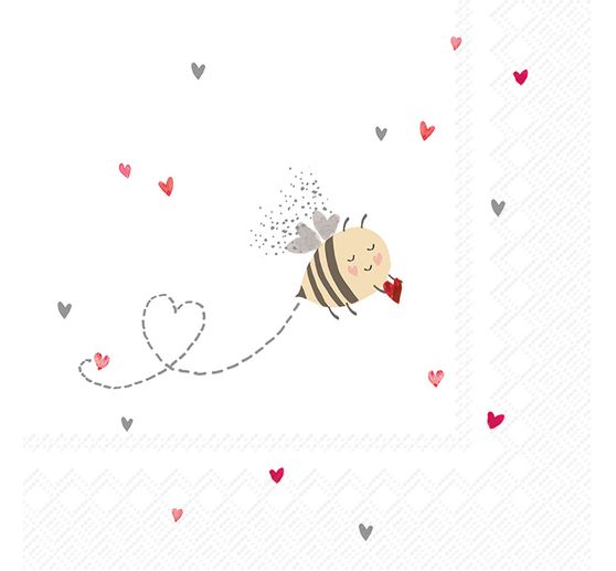 Serviette « Bee My Valentine »