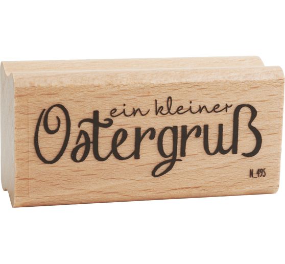 Tampon encreur en bois « Ein kleiner Ostergruß »