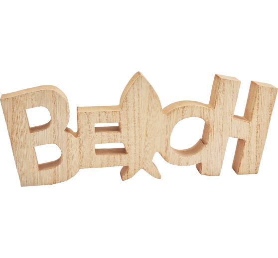 Inscription en bois style marin VBS « Beach » 