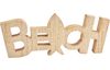 Inscription en bois style marin VBS « Beach » 
