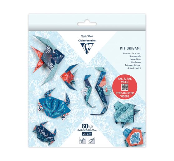 Folding paper assortment "Sea animals"