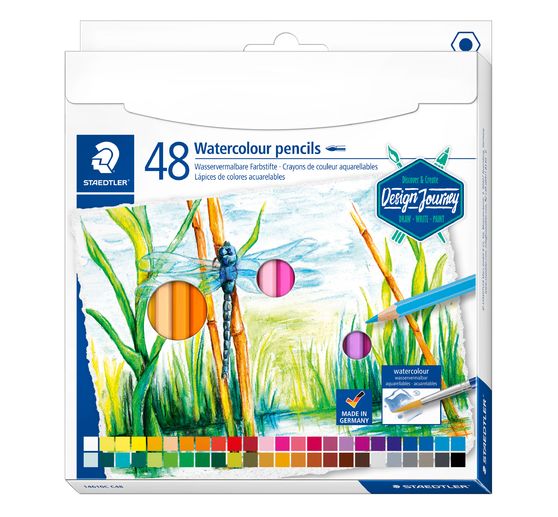Crayons de couleur aquarellables STAEDTLER « Watercolour », 48 pc.