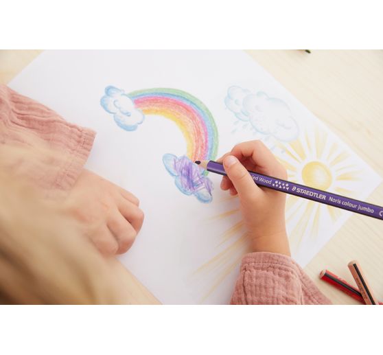 STAEDTLER Noris colour "Jumbo colored pencils", set of 9 + 1 free