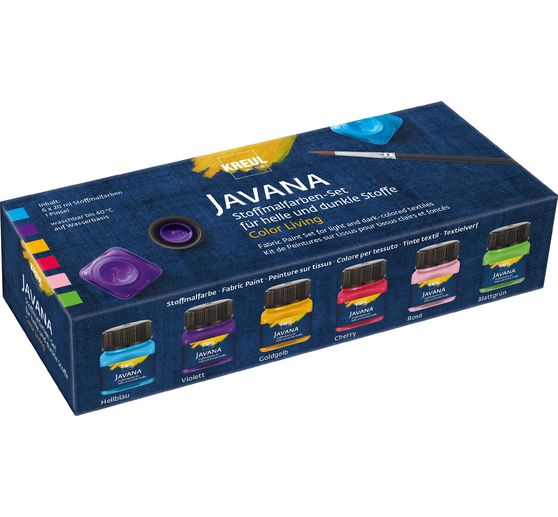 Kit de peintures pour tissus KREUL Javana « Color Living »