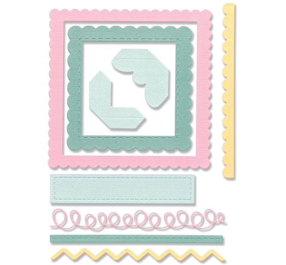 Sizzix Thinlits punching template "Fabulous Frames & Borders"