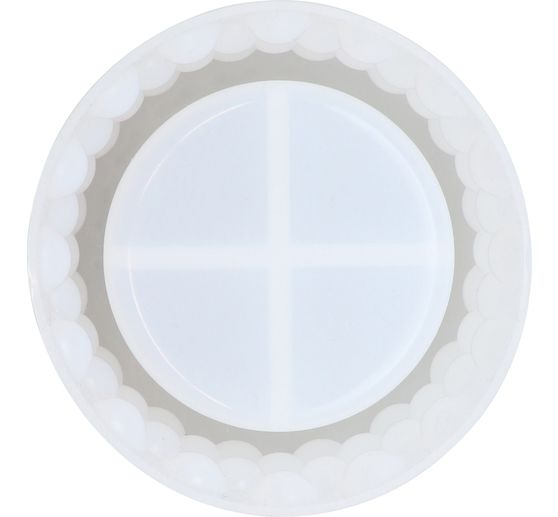 Moule en silicone « Bougeoir à bougie chauffe-plat rond »