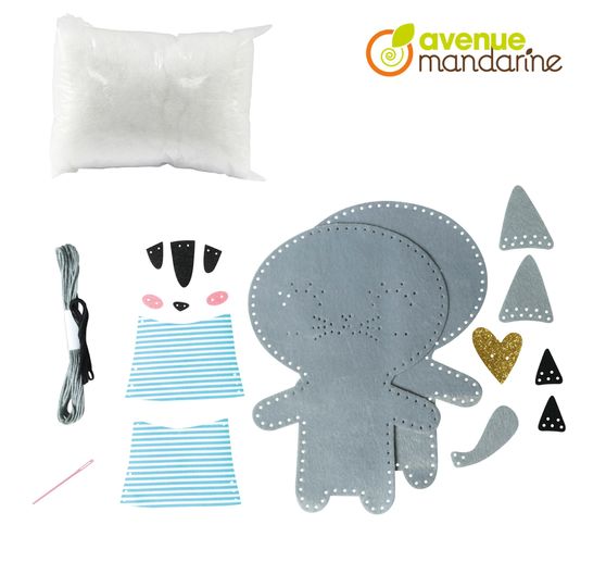 Kit de couture Avenue Mandarine « Little Couz'In – Tina le chat »