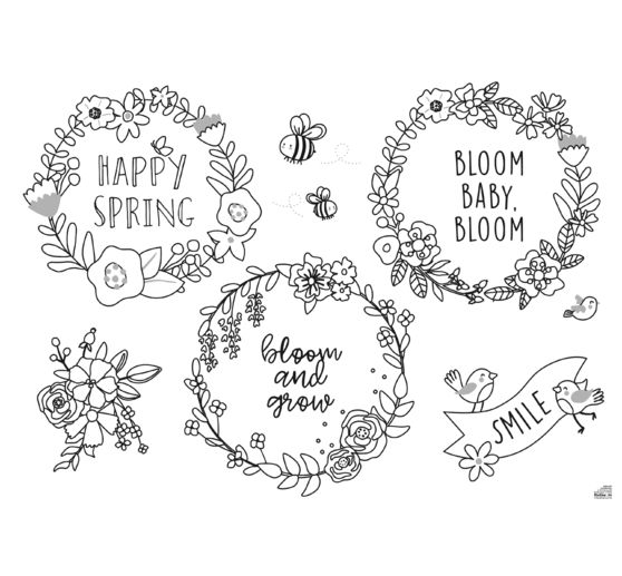 Fensterbilder Vorlagen "Bloom & Grow"