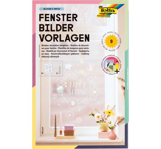 Fensterbilder Vorlagen "Bloom & Grow"