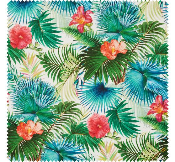 Motif fabric linen look "Tropical"