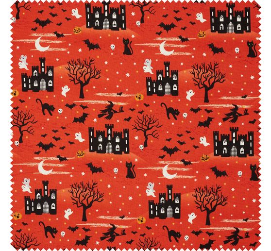 Cotton fabric "Spooky castle"