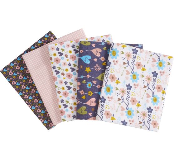 Assortiment de tissus Patchy « Hearts & Flowers »