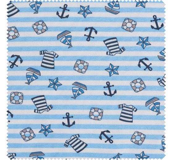 Tissu jersey au mètre « Happy Sailor » 