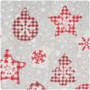 Motif fabric linen look "Country Christmas"