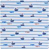 Tissu jersey au mètre « Bateaux et poissons » 