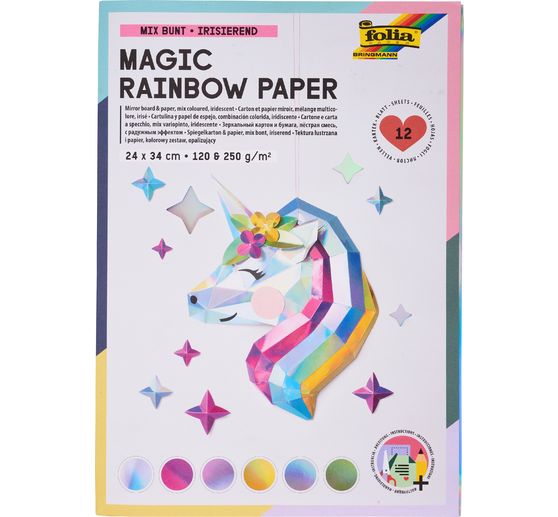 Assortiment de papier et de papier cartonné miroir « Rainbow »