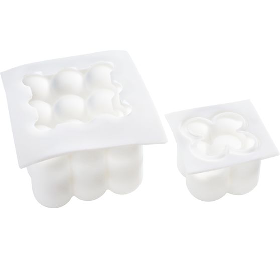 Candle Molds. Candle Mold Silicone. 3d Ball Cube Silicone Mold.with 50 Pcs  Candle Wicks And 2 Pcs Candle Wick Holders.plastic Mold For Ornaments Candl